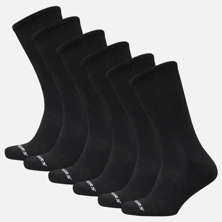 SKECHERS Sechserpack Crew Socken Schwarz