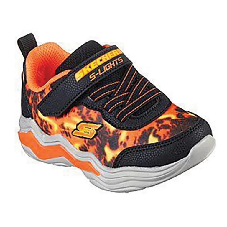 SKECHERS SPORT SKECHERS Kleinkind Junge Erupters IV Leuchtend Gore & Riemen Sneaker Schwarz Orange