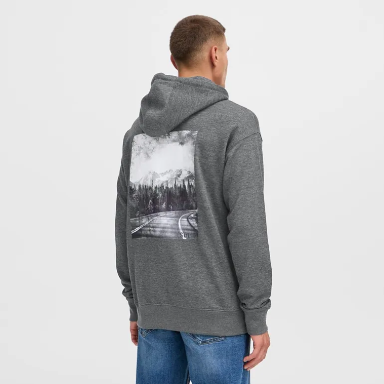 Solid Herren Dix Hoodie Dark Grey Melange