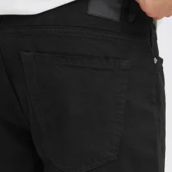 Solid Herren Jeans Schwarzer Denim