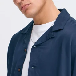 Solid Herren Pablo Kurzarm Hemd Insignia Blue