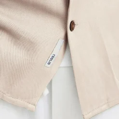 Solid Herren Pablo Kurzarm Hemd Oatmeal