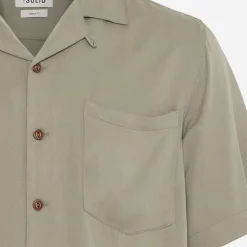 Solid Herren Pablo Kurzarm Hemd Vetiver