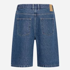 Solid Herren Sdomidt lockere Passform Denim Shorts Middle Blue Denim