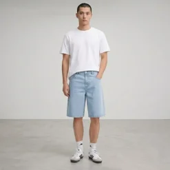 Solid Herren Sdomidt lockere Passform Denim Shorts Light Blue Denim