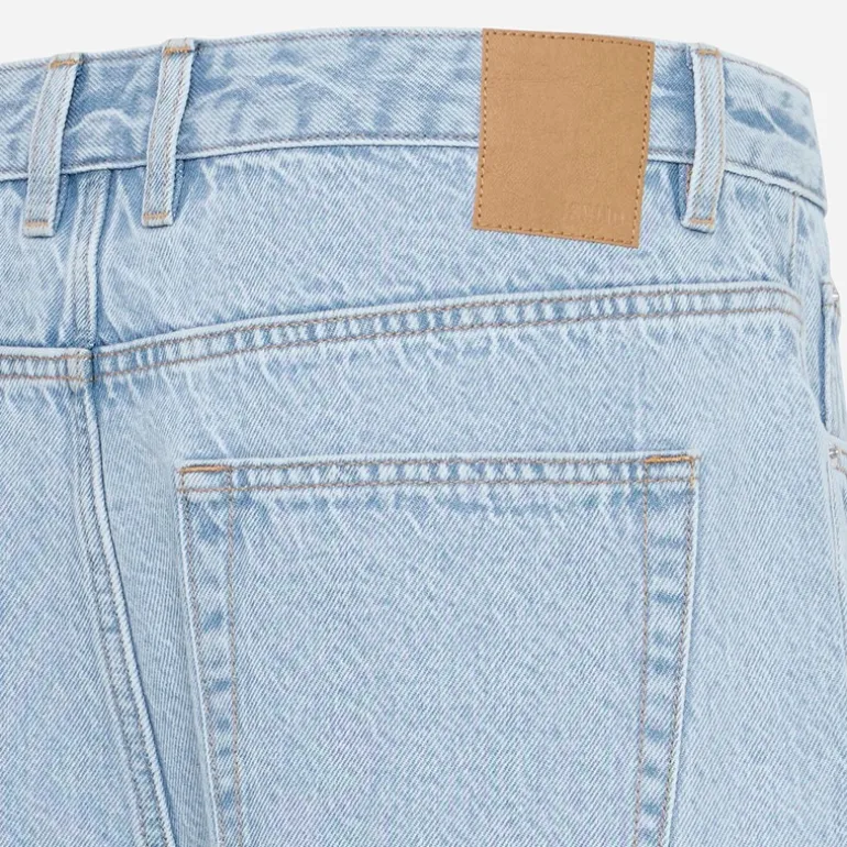 Solid Herren Sdomidt lockere Passform Denim Shorts Light Blue Denim