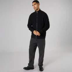 Solid Herren Strick Cardigan True Black