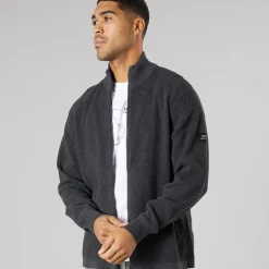 Solid Herren Strick Cardigan Dunkelgrau Marl Dar Grey M