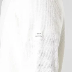 Solid Herren Strick Pullover Off White