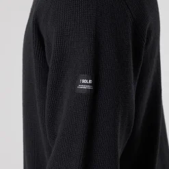 Solid Herren Strick Pullover True Black