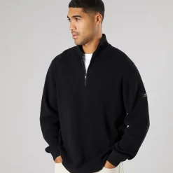 Solid Herren Strick Pullover True Black