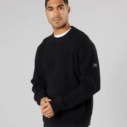 Solid Herren Strick Pullover True Black