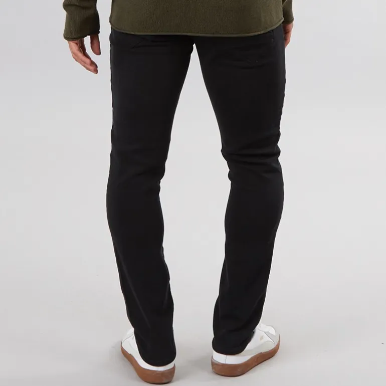Solid Herren Tot Hybrid Jeans mit geradem Bein Schwarz