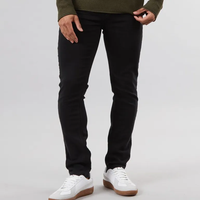 Solid Herren Tot Hybrid Jeans mit geradem Bein Schwarz