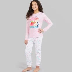 Squishmallows Mädchen Schlafanzug Set Ballerina/Weiß