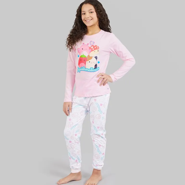 Squishmallows Mädchen Schlafanzug Set Ballerina/Weiß