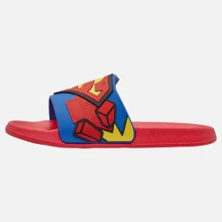 Superman Junge Logo Badeschlappen Rot/Multi