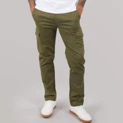 THREADBARE Herren Battled Cargohosen Khaki