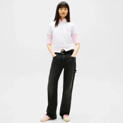 Tommy Jeans Damen Bubble T Shirt Ice Grey Heather