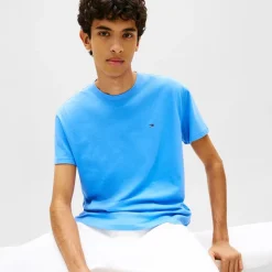 Tommy Jeans Herren Flag T-Shirt Blue Twilight