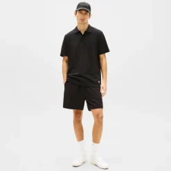 Tommy Jeans Herren Reg Waffel Poloshirt Schwarz