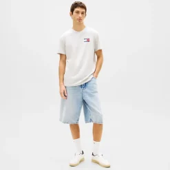 Tommy Jeans Herren Slim Essential T Shirt Ice Grey Heather