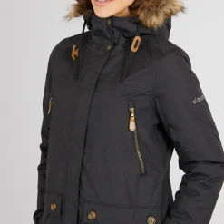 Trespass Damen Clea Isolierte Wasserdichte Parka Schwarz