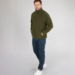 Trespass Herren Bernal Fleece Jacke mit durchgehendem Reissverschluss Dunkles Grün