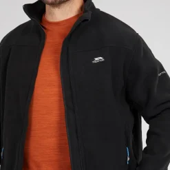 Trespass Herren Bernal Fleecejacke mit durchgehendem Reißverschluss Schwarz