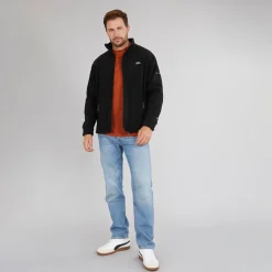 Trespass Herren Bernal Fleecejacke mit durchgehendem Reißverschluss Schwarz