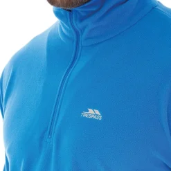 Trespass Herren Masonville 1/2 Reißverschluss Mikro Fleece Blau
