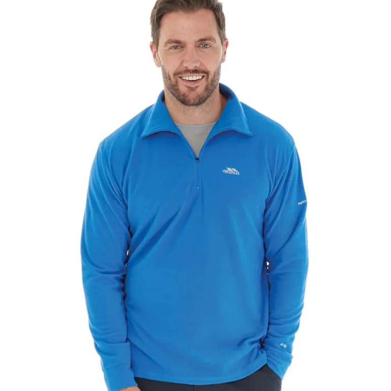 Trespass Herren Masonville 1/2 Reißverschluss Mikro Fleece Blau