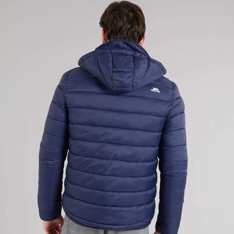 Trespass Herren Mikail Micro Gepolsterte Kapuzenjacke Marineblau