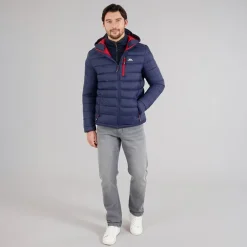 Trespass Herren Mikail Micro Gepolsterte Kapuzenjacke Marineblau