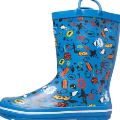 Trespass Jungen Childrens Apolloton Cartoon Printed Wellington Gummistiefel Blau