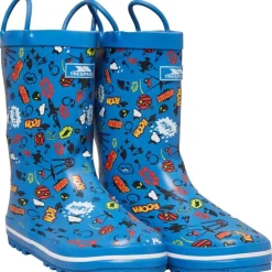 Trespass Jungen Childrens Apolloton Cartoon Printed Wellington Gummistiefel Blau