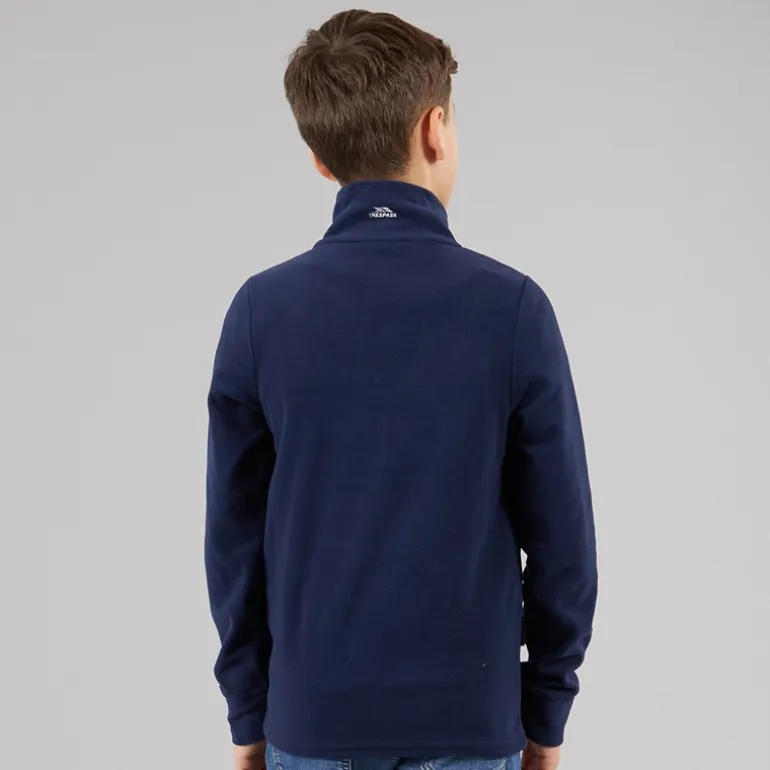 Trespass Junior Junge Masonville 1/2 Reißverschluss Micro Fleece Marineblau