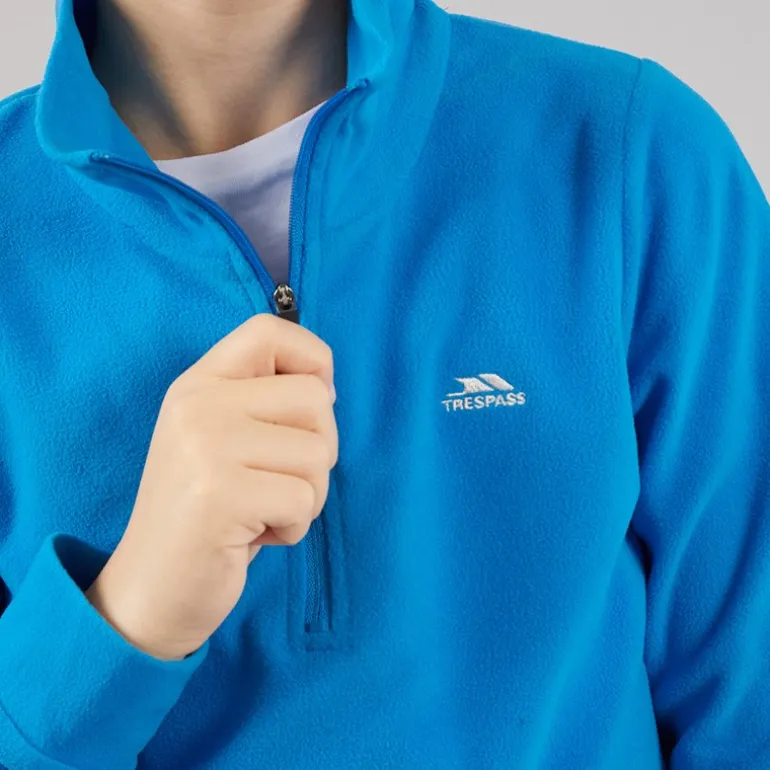 Trespass Junior Junge Masonville 1/2 Reißverschluss Micro Fleece Kobalt