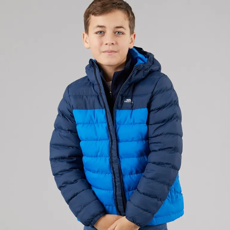 Trespass Junior Junge Oskar Gefütterte Jacke mit Kapuze Marine / Blau