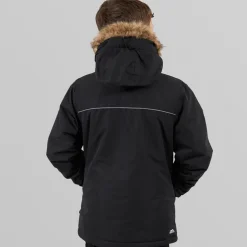 Trespass Junior Junge Upsider Isolierte Wasserdichte Parka Schwarz