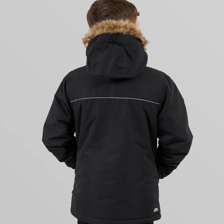 Trespass Junior Junge Upsider Isolierte Wasserdichte Parka Schwarz