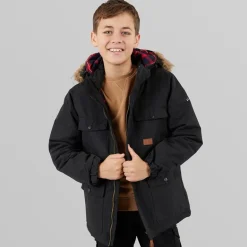 Trespass Junior Junge Upsider Isolierte Wasserdichte Parka Schwarz