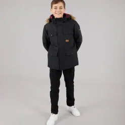 Trespass Junior Junge Upsider Isolierte Wasserdichte Parka Schwarz