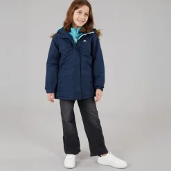 Trespass Junior Mädchen Larission Isolierte Wasserdichte Parka Marineblau