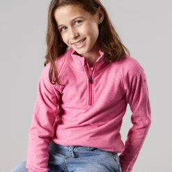 Trespass Mädchen Wiesen 1/2 Reißverschluss Fleece Rosa Dame