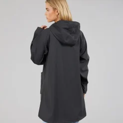 True North Damen PU Mantel Schwarz