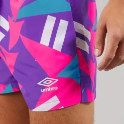 Umbro Herren Loco Schwimm Shorts Prism Violet/Knockout Pink/Hawiian Blue