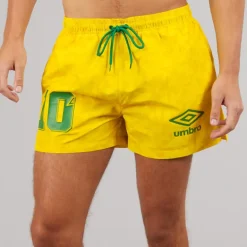 Umbro Herren Renn Badehosen Gelb/Grün