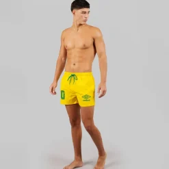 Umbro Herren Renn Badehosen Gelb/Grün