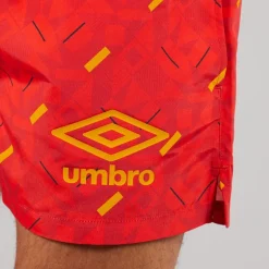 Umbro Herren Renn Badehosen Rot/Orange/Navy